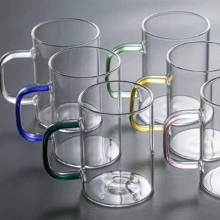 فنجان پیرکس شعله مستقیم دسته رنگی