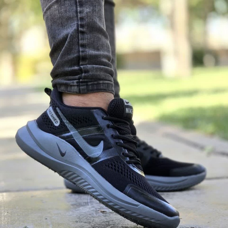 فروش ویژه کفش کتونی اسپرت مردانه و پسرانه مدل نایک اسپیسر  خوش پا و راحت رنگ مشکی طوسی بااراسال رایگان