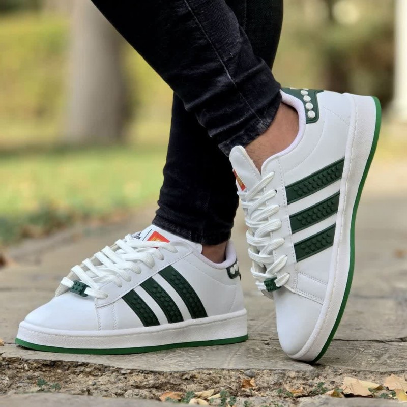 فروش ویژه این هفته کفش کتونی اسپرت ونس مردانه پسرانه مدل  lego  پرفروش و جدید رنگ سفید سبز با ارسال رایگان