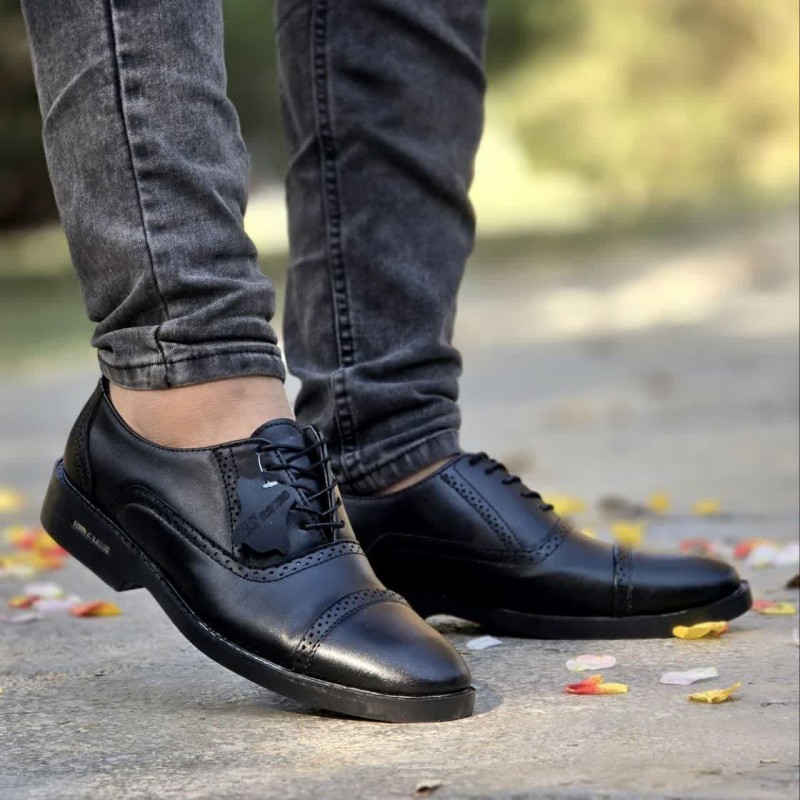 حراج ویژه کفش اداری مجلسی مردانه فوق العاده شیک و راحت رنگ مشکی خوش پا با ارسال رایگان