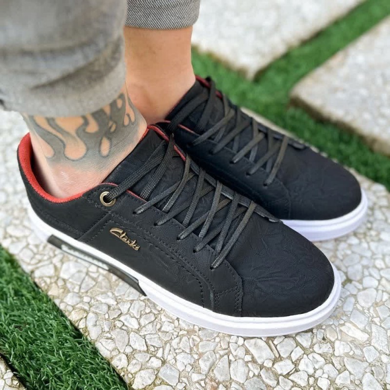 حراج ویژه کفش اسپرت ونس مردانه پسرانه مدل کلارک مشکی  زیر سفید جدید و مدرن با ارسال رایگان