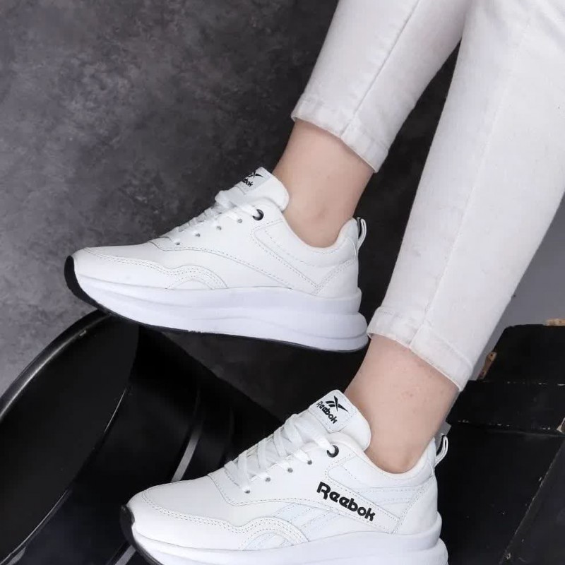 حراج فوق العاده کفش کتونی اسپرت زنانه دخترانه مدل  ریبوک زیبا و خاص رنگ سفید  زیره پیو با ارسال رایگان