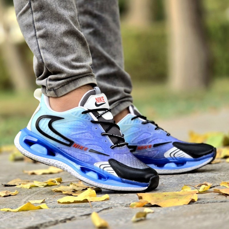 حراج واقعی این هفته کفش کتونی اسپرت مردانه و پسرانه مدل نایک  زیره کپسولی رنگ آبی مشکی کیفیت عالییی و درجه یک  با ارسال رایگان