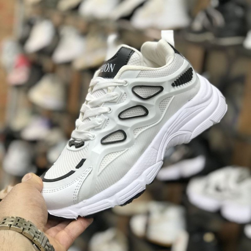 فروش ویژه کفش کتونی اسپرت زنانه و دخترانه مدل اشکی رنگ سفید مشکی فوق العاده شیک و زیبا با ارسال رایگان