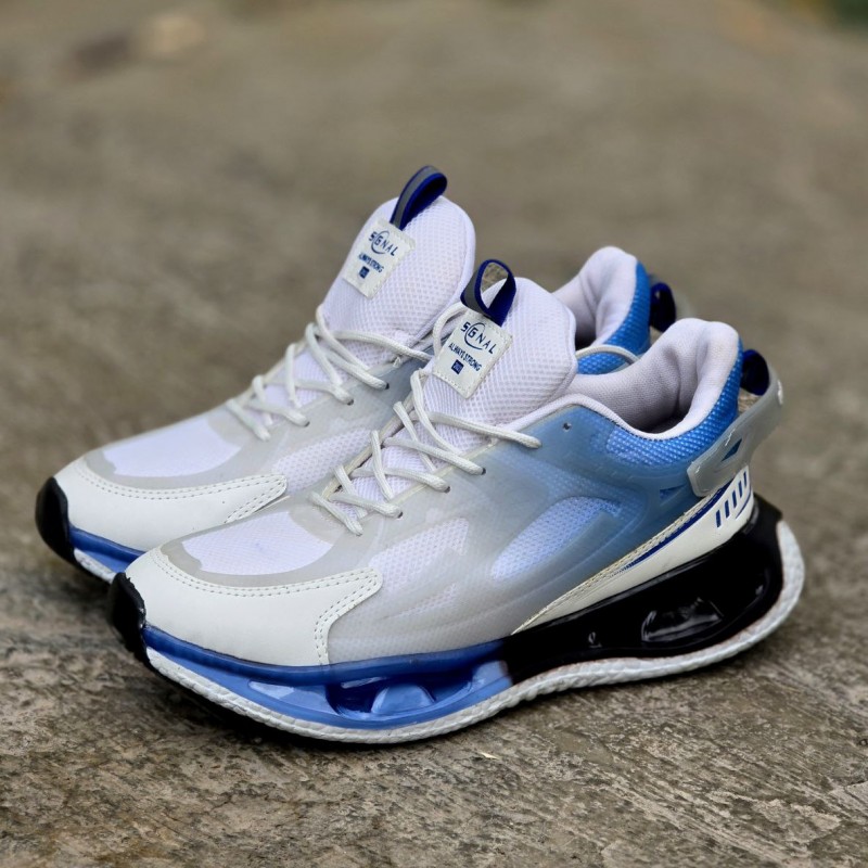 حراج واقعی کفش کتونی اسپرت مردانه و پسرانه مدل نایک زیره کپسولی  رنگ سفید آبی یه کار جذاب و بی نظیر  با ارسال رایگان