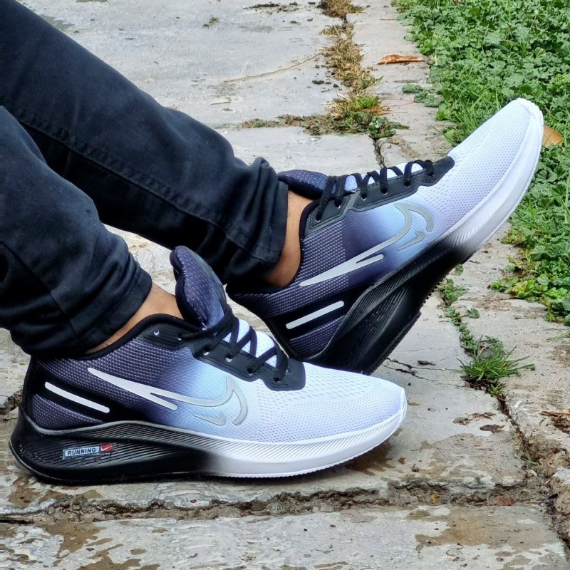 حراج ویژه کفش کتونی اسپرت مردانه و پسرانه مدل نایک رنگ سفید آبی مشکی فوق العاده شیک و زیبا با ارسال رایگان