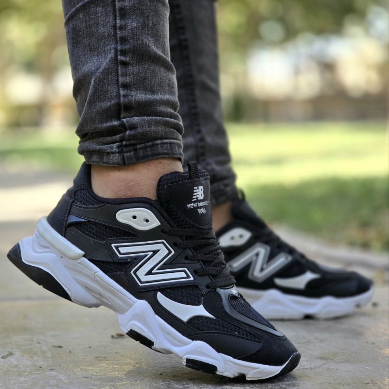 حراج شگفت انگیز کفش کتونی اسپرت مردانه و پسرانه مدل نیوبالانس رنگ مشکی سفید کیفیت فوق العاده عالی زیره پیو با ارسال رایگان