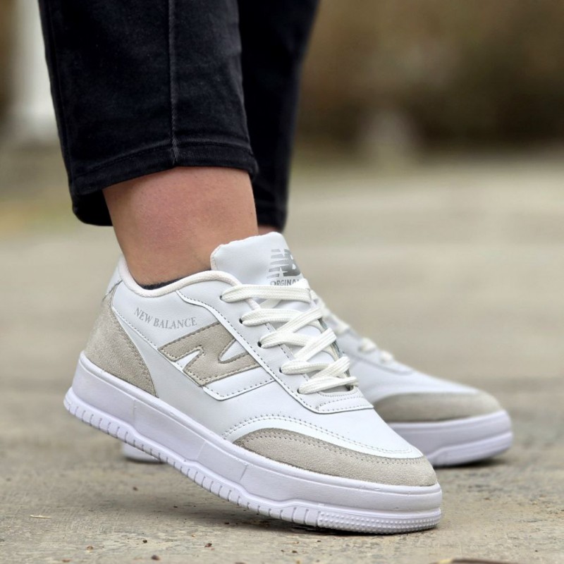 فروش ویژه کفش کتونی اسپرت دخترانه و زنانه مدل نیوبالاس رنگ سفید کرم یه کار جدید و مدرن با ارسال رایگان