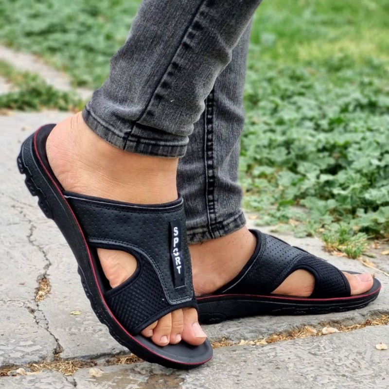 حراج  بی نظیر دمپایی صندل مردانه و پسرانه رنگ مشکی با کیفیت عالی و درجه یک با ارسال رایگان