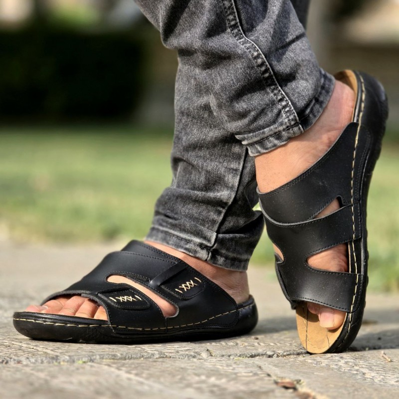 حراج فوق العاده دمپایی و صندل  مردانه و پسرانه مدل جدید رنگ مشکی  زیبا و سبک با ارسال رایگان