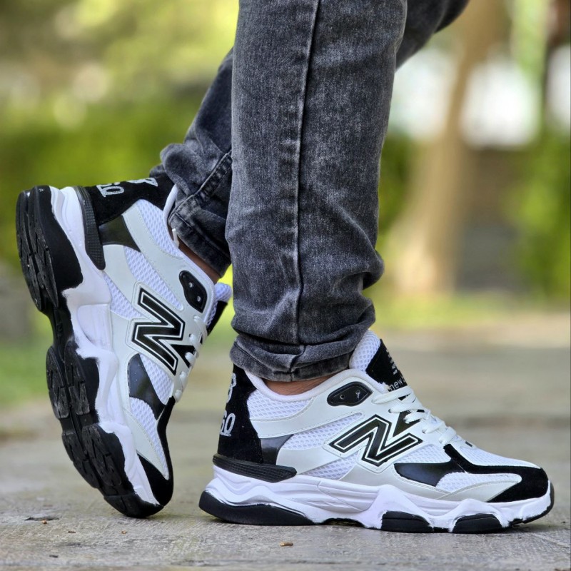 فروش ویژه کفش کتونی اسپرت مردانه و  پسرانه مدل نیوبالانس رنگ سفید مشکی  شیک و جذاب با ارسال رایگان