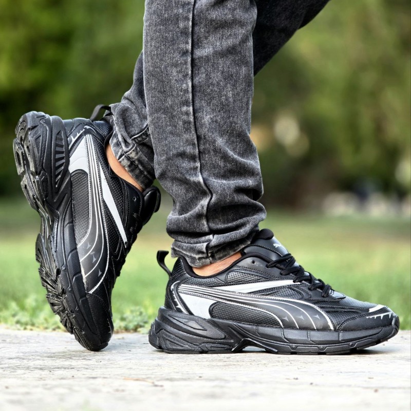 فروش هیجان انگیز کفش اسپرت مردانه و پسرانه مدل اسیکس  زیره نرم و مقاوم رنگ مشکی سفید با ارسال رایگان