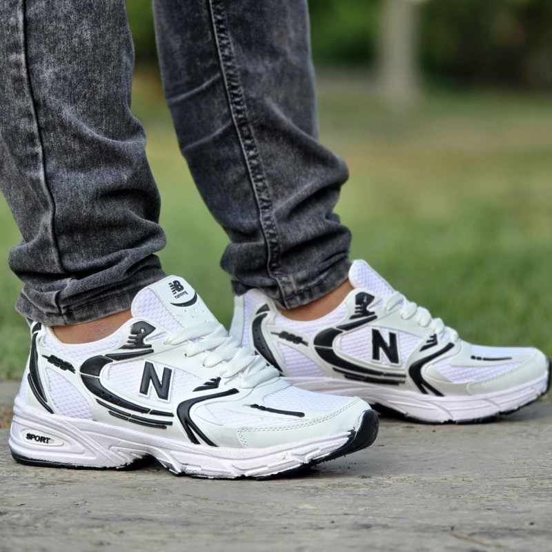 تخفیف هیجان انگیز کفش کتونی اسپرت مردانه و پسرانه مدل نیوبالانس 530  با دوام بالا رنگ سفید مشکی با ارسال رایگان