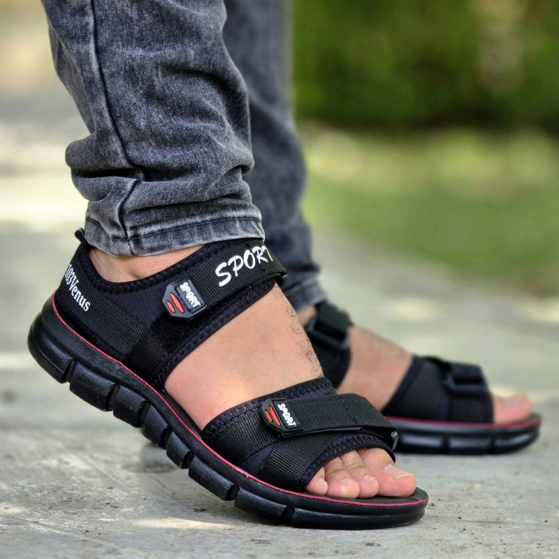 حرااااج صندل چسبی طبی مردانه شیک و جذاب و به روز رنگ مشکی با ارسال رایگان