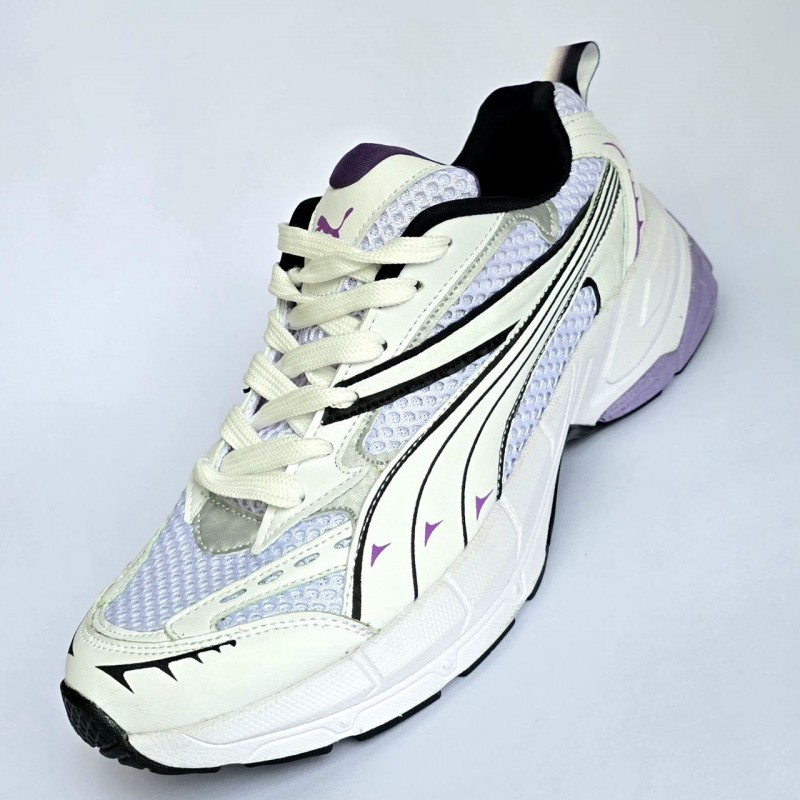 تخفیف خاص  کفش اسپرت مردانه و پسرانه مدل اسیکس  رنگ سفید بنفش با کیفیت فوق العاده با ارسال رایگان