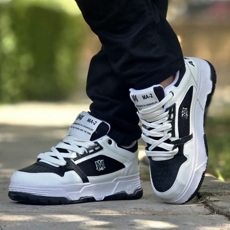 حراجی این هفته کفش کتونی اسپرت  Amiri (امیری) مردانه پسرانه جدید و خوشپا رنگ سفید مشکی با ارسال رایگان