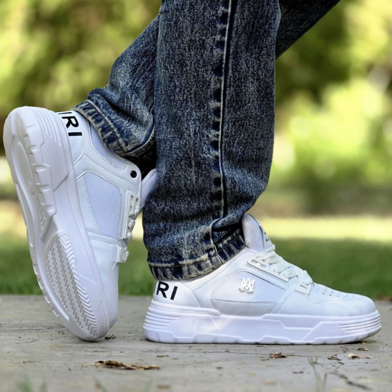 حراج ویژه کفش کتونی اسپرت  Amiri (امیری) مردانه پسرانه  خاص رنگ سفید تمام با ارسال رایگان