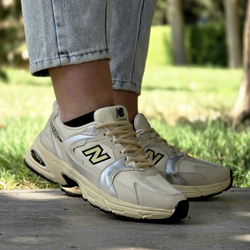 حراج عالی کفش اسپرت زنانه دخترانه مدل نیوبالانس 530  باکیفیت و عالی رنگ کرم مشکی  با ارسال رایگان