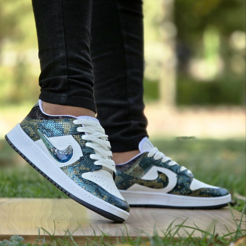 تخفیف شگفت اور کفش کتونی اسپرت نایک دراگون  زنانه و مردانه طراحی شیک و مدرن  رنگ  سفید سبز باارسال رایگان