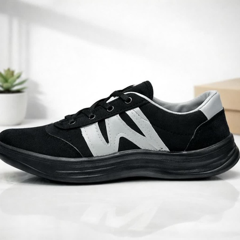 حراج واقعی کفش کتونی اسپرت مردانه و پسرانه مدل ودبلیو w رنگ مشکی زیره پیو  مناسب برای کارهای روزمره با ارسال رایگان