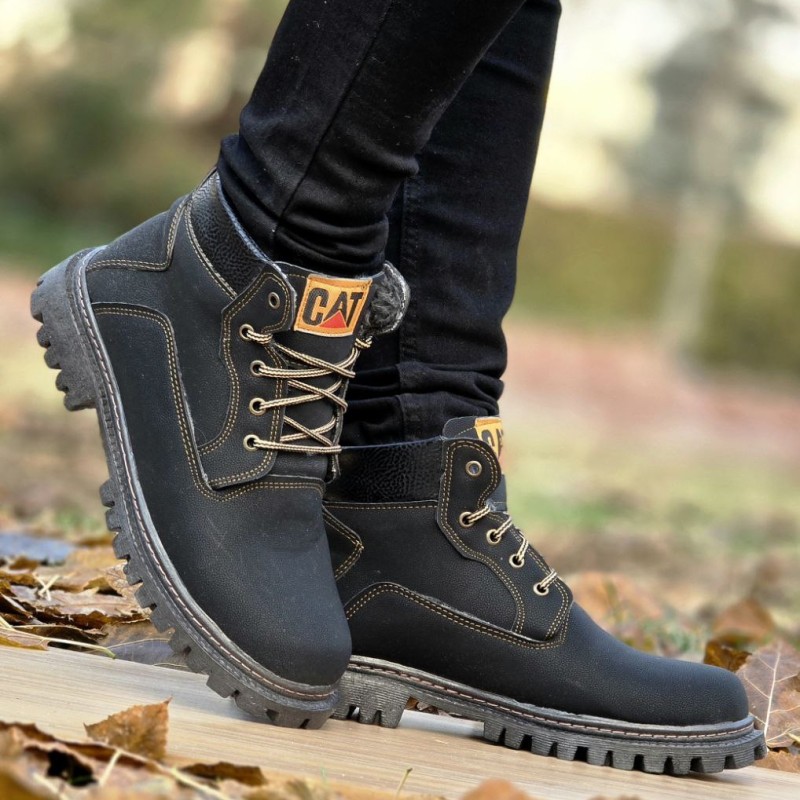 فروش جدید  کفش  نیم بوت مردانه و پسرانه مدل کتCAT شیک و پرفروش رنگ مشکی با ارسال رایگان