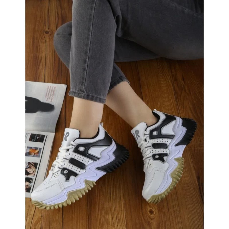 فروش ویژه کفش کتونی اسپرت  دخترانه و زنانه  زیره پیو نرم مدل ایر  سفید 4482  با ارسال رایگان