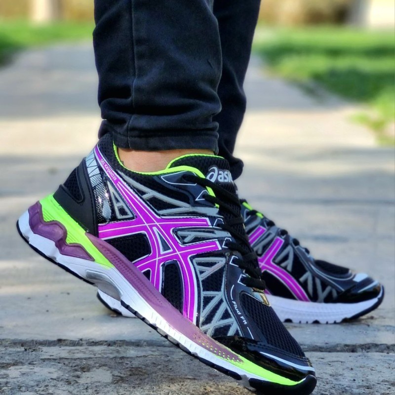 جدید ترین کتونی  اسپرت مردانه پسرانه شیک و درجه یک مشکی بنفش با ارسال رایگان