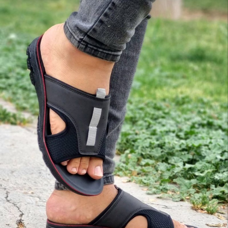 حراج تابستانه  دمپایی صندل مردانه پسرانه فوق العاده با کیفیت مشکی  با ارسال رایگان