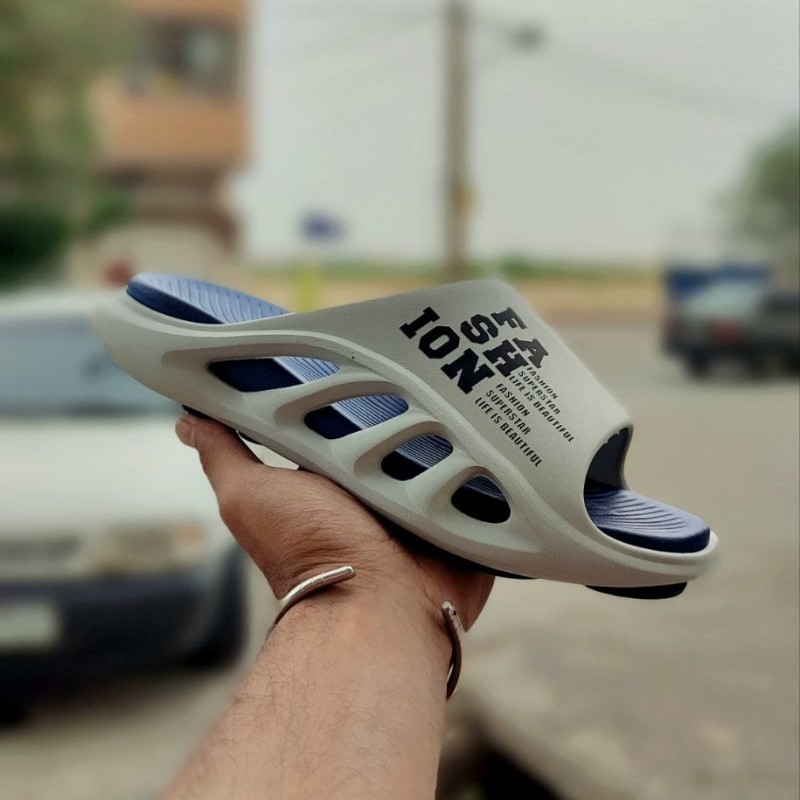 حراج تابستانه  دمپایی  خاص و جذاب نرم و راحت طوسی  با ارسال رایگان