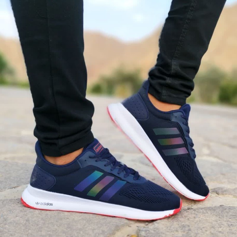 حراج ویژه کفش مردانه پسرانه مدل اسپیسر  بادوام سورمه ای هولوگرامی با ارسال رایگان