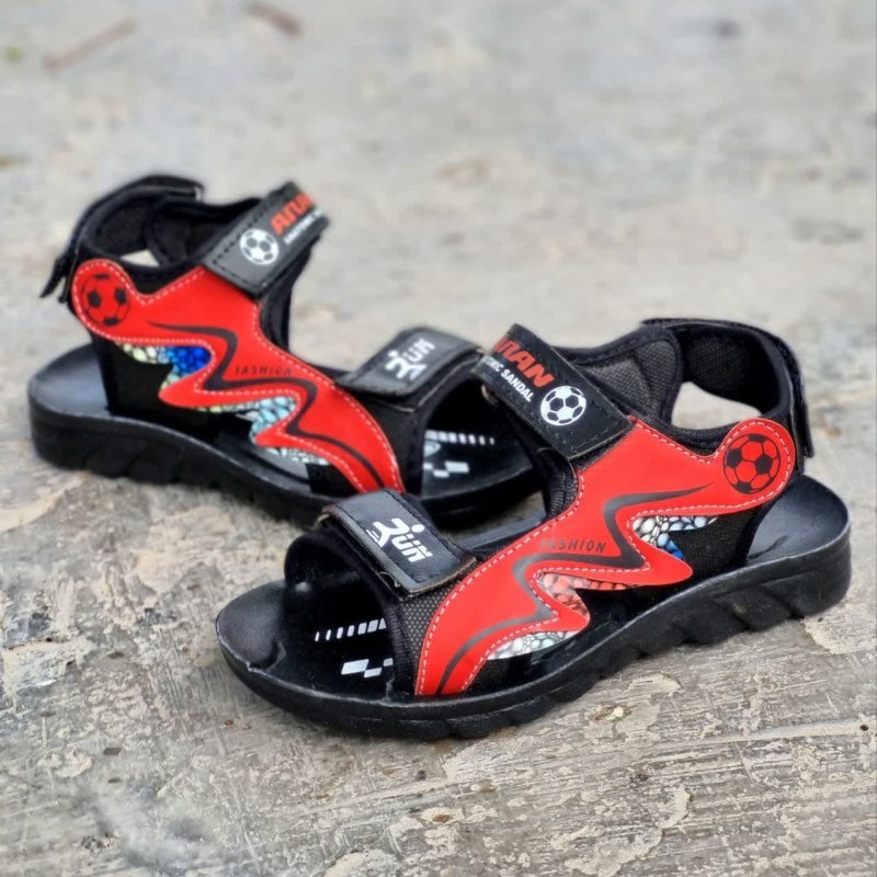 حراج فوق العاده صندل   تابستانه بچگانه پسرانه شیک و بی نظیر  مشکی  قرمز  با ارسال رایگان