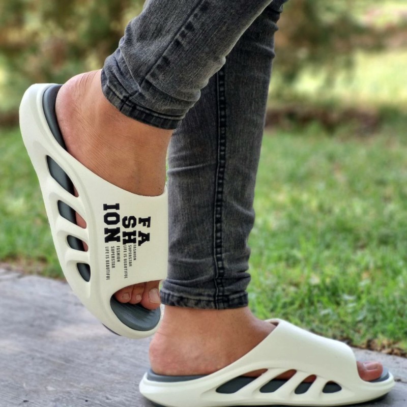 حراج ویژه دمپایی مردانه و پسرانه زیره اربولینگ و راحت کرمی طوسی  با ارسال رایگان