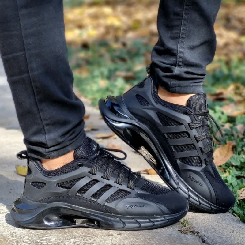 حراج باور  نکردنی کفش مردانه پسرانه اسپرت مدل آدیداس زیره کپسولی   رنگ مشکی تمام با پاخور فوق العاده زیبا و جذاب بااراسال رایگان3606