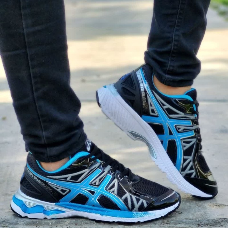 حراج باورنکردنی کفش اسپرت  مردانه و پسرانه مدل اسیکس زیره راحت رنگ مشکی آبی مناسب خاص پسند ها با ارسال رایگان3762