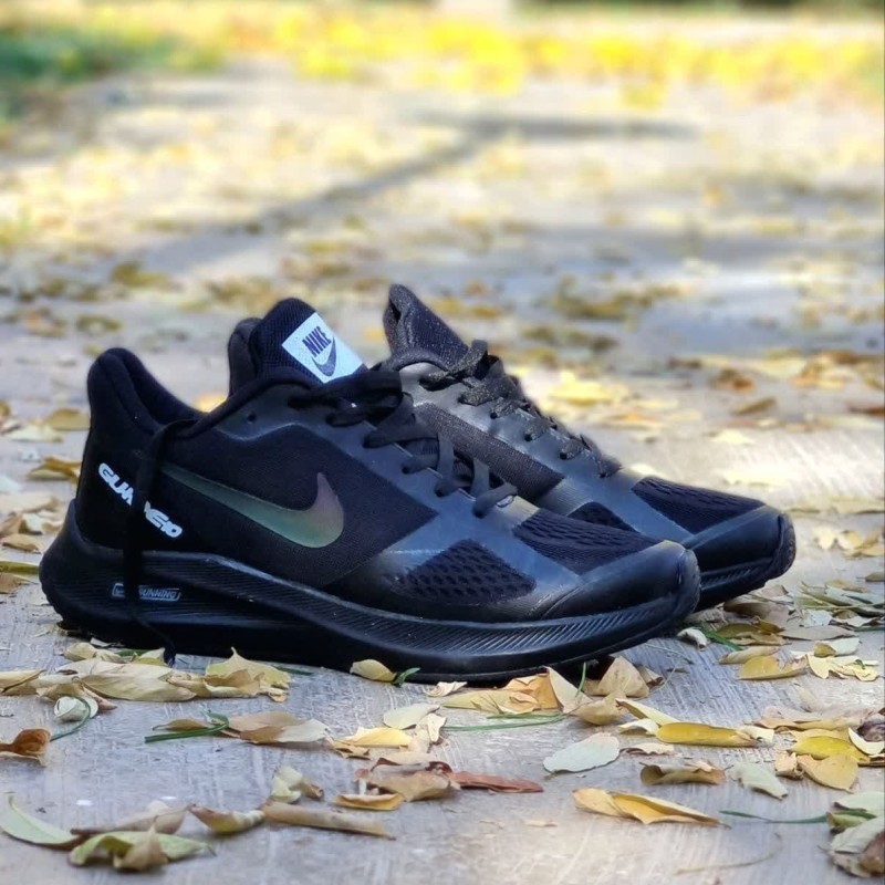 حراج ویژه  کفش کتونی اسپرت پسرانه و مردانه مدل نایک اسپیسر رنگ مشکی زیره پیو راحت و شیک رایگان3605