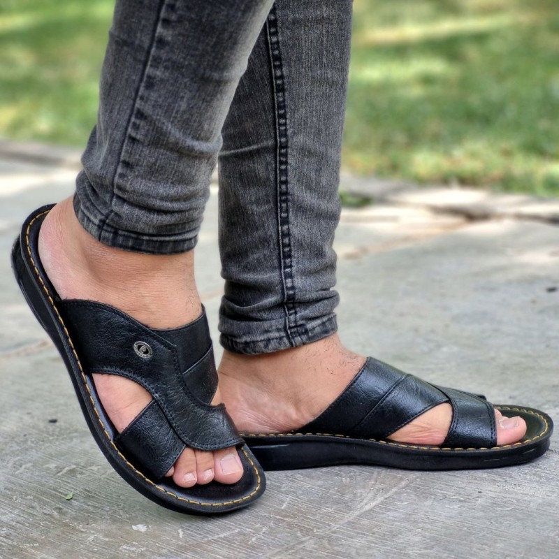 فروووش ویژه تابستانه  دمپایی صندل مردانه پسرانه صددرصد طبی راحت و سبک رنگ مشکی  سبک و راحت  با ارسال رایگان