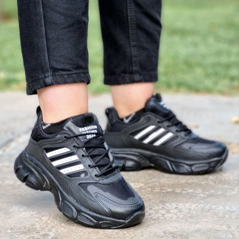 حراج ویژه  کفش اسپرت دخترانه مدل اسیکس زیره  پیو راحت و زیبا رنگ مشکی سفید جذاب و خاص با ارسال رایگان