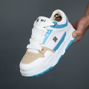 حراج واقعی کفش کتونی اسپرت  Amiri (امیری) مردانه پسرانه کلاسیک و جذاب  رنگ سفید ابی کرم  با ارسال رایگان