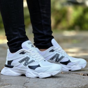 حرااااااجی کفش کتونی اسپرت مردانه و پسرانه مدل نیوبالانس 9060 شیک و به روز رنگ سفید سبز با ارسال رایگان