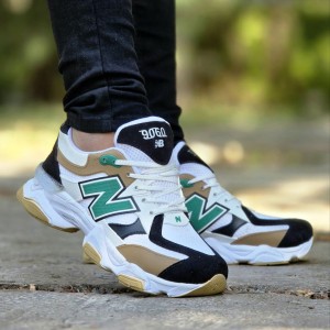 حراج جدید کفش کتونی اسپرت مردانه و پسرانه مدل نیوبالانس 9060 ترند و نفیس رنگ سفید مشکی با ارسال رایگان