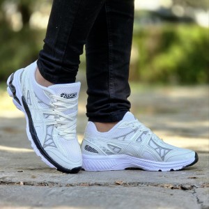 فروش جدید کفش اسپرت مردانه و پسرانه مدل اسیکس یه مدل بسیار شیک و جذاب رنگ سفید سبز  با ارسال رایگان