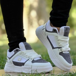 حراج واقعی کفش کتونی اسپرت  Amiri (امیری) مردانه پسرانه کلاسیک و جذاب  رنگ سفید ابی کرم  با ارسال رایگان