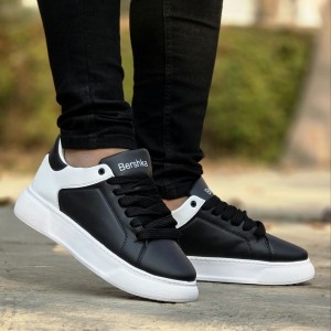 تخفیف  واقعی کفش کتونی اسپرت  ونس مردانه مدل اکو (Ecco) شیک و بادوام رنگ مشکی تمام  با ارسال رایگان