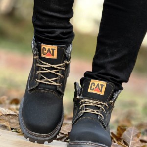 فروش جدید  کفش  نیم بوت مردانه و پسرانه مدل کتCAT شیک و پرفروش رنگ مشکی با ارسال رایگان