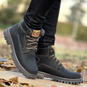 فروش جدید  کفش  نیم بوت مردانه و پسرانه مدل کتCAT شیک و پرفروش رنگ مشکی با ارسال رایگان