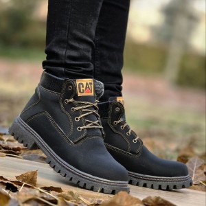 فروش جدید  کفش  نیم بوت مردانه و پسرانه مدل کتCAT شیک و پرفروش رنگ مشکی با ارسال رایگان