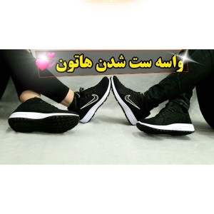 کفش اسپرت  کتونی مردانه نایک  قابل شستشو زیره تزریق مشکی سفید جدید خرید اینترنتی کفش فروشگاه شونیک اصفهان