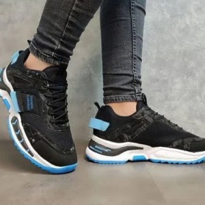 کفش کتونی اسپرت مردانه پسرانه ترندزیبا و پاخور بسیار شیک مشکی ابی  با ارسال رایگان3332