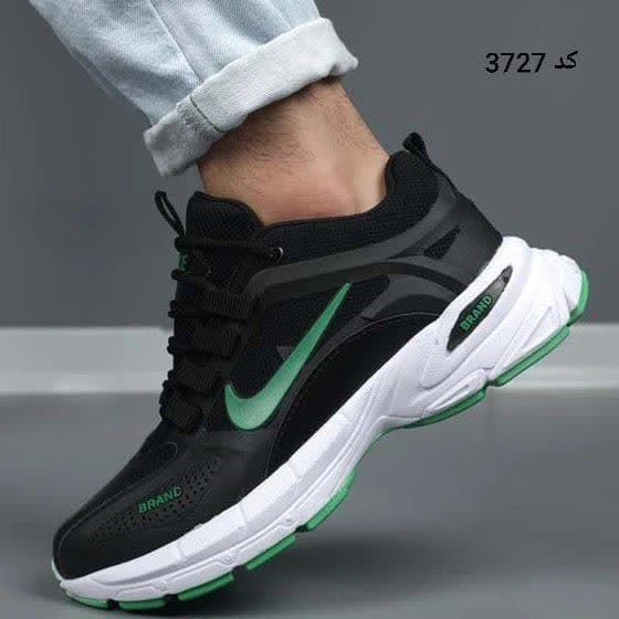 حراج فوق العاده کفش کتونی اسپرت مردانه پسرانه مدل نایک جدید وبا کیفیت بالا   رنگ  مشکی نایک سبز باارسال رایگان کد 3727