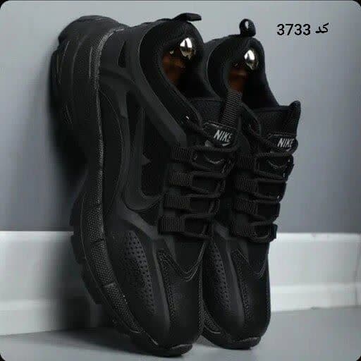 حراج فوق العاده کفش کتونی اسپرت مردانه پسرانه مدل نایک با قیمتی ارزان و عالی رنگ  مشکی تمام باارسال رایگان کد 3733